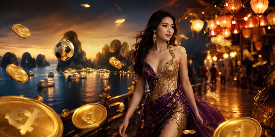 Người dùng xem chợ đêm và đặt cược qua điện thoại tại vịnh Hạ Long về đêm